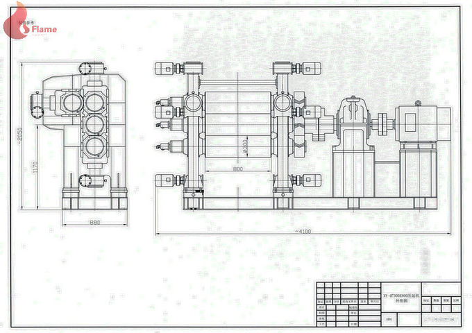 γ型PLC控制橡胶压延机4辊Ø300×900mm