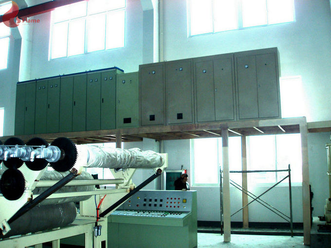 Ø 230mm - 910mm 4 Broodjes橡胶kalanderende机，安装于Stoffen het Maken