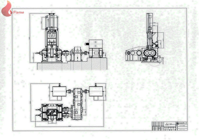 Four-Wing 7500kg / h Alloy steel casting Banbury Internal Mixer Hermetic Type FM-410