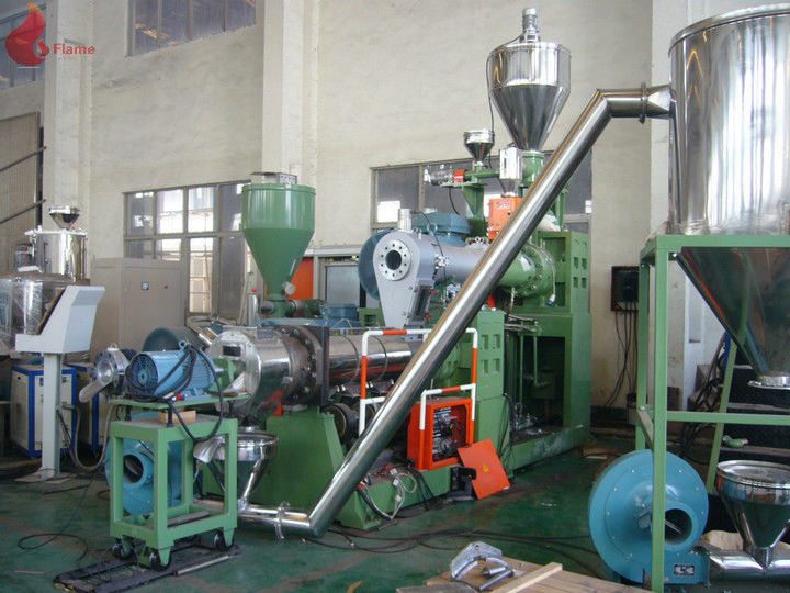 185 KW两级PVC塑料造粒线60RPM，颗粒制造机